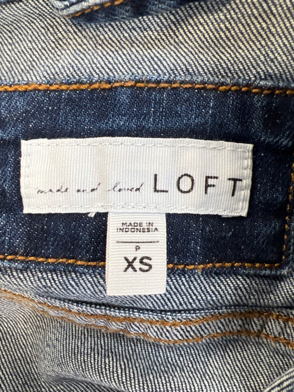 Loft Women's Medium Wash Long Sleeve Button Up Denim Jacket - XS image 3