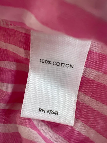 J.Jill Women's Pink Striped Lightweight Long Sleeve Button Up Shirt - XL image 4