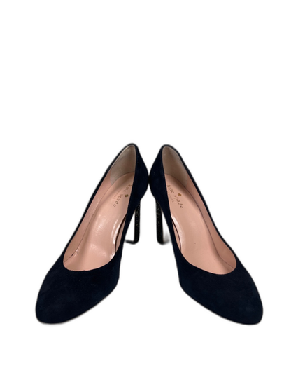 Kate Spade Women's Navy Blue Glitter Suede Allora Pump Heels - 7 image 7