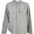 Banana Republic Men's Blue Oxford Untucked Fit Long Sleeve Button Up Shirt - XL