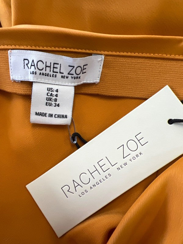 Rachel Zoe Women's Yellow Satin Midi Slip Skirt - 4 image 3