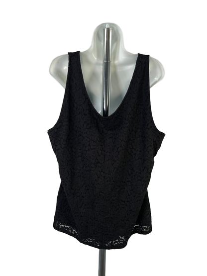 Lane Bryant Women's Black Sleeveless Lace Lined Tank Top - Plus 22/24 image 2