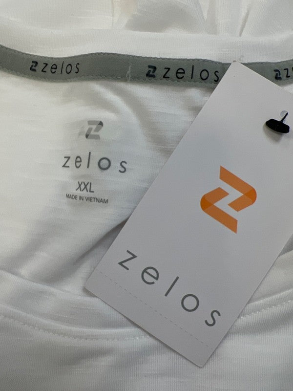 Zelos Men's White Short Sleeve Basic T-Shirt - XXL image 3