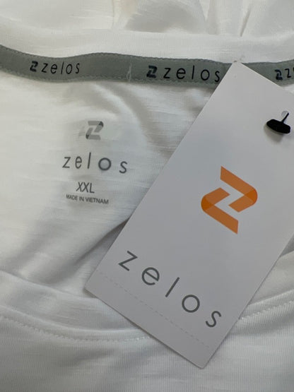 Zelos Men's White Short Sleeve Basic T-Shirt - XXL image 3