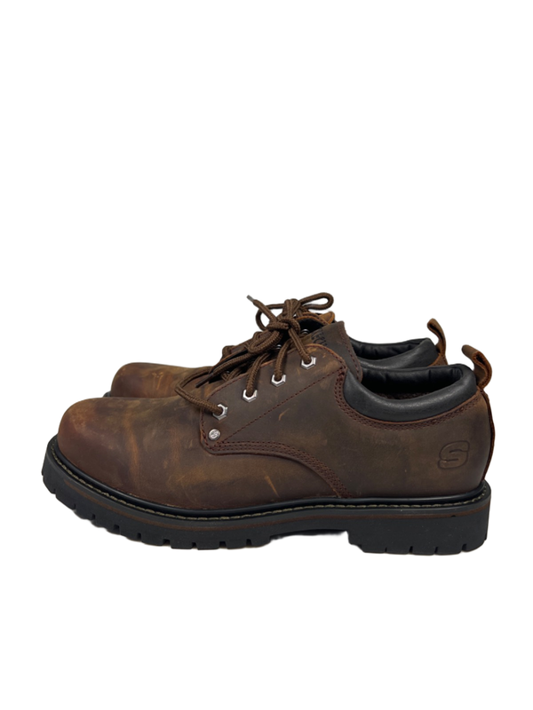 Skechers Men's Brown Leather Tom Cats Lace Up Utility Shoes - 10 image 5