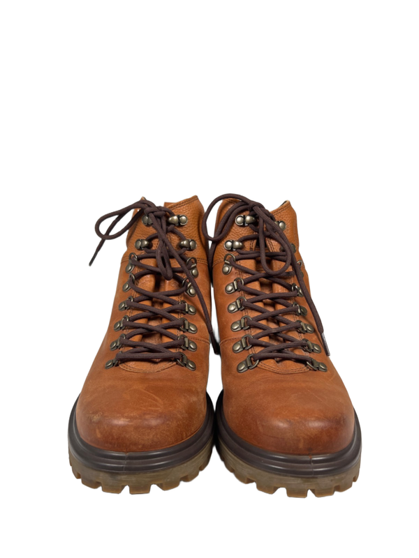 ECCO Men's Brown Leather Tredtray Lace Up Outdoor Boots - 43/US 9-9.5 image 2