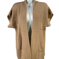 Coldwater Creek Women's Beige Open Knit Short Sleeve Sweater - L