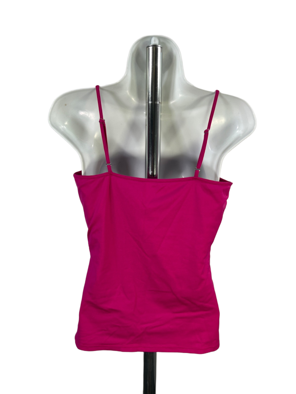 White House Black Market Women's Pink Built-In-Bra Sleeveless Cami Top - L image 2