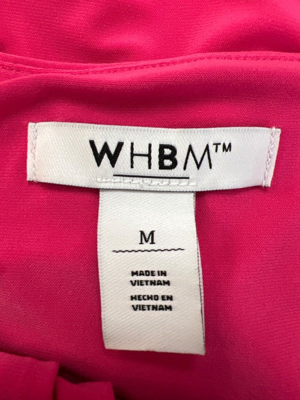 White House Black Market Women's Pink Tie Keyhole Front Sleeveless Shirt - M image 3