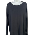 J Jill Women's Black Long Sleeve Crewneck Tee Shirt - XL