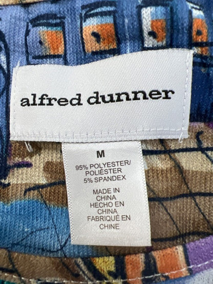 Alfred Dunner Women's Multicolor Cityscape Rhinestone 3/4 Sleeve Blouse - M image 3