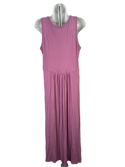24/7 Maurices Women's Purple Sleeveless Knotted Front Shift Midi Dress - L image 2