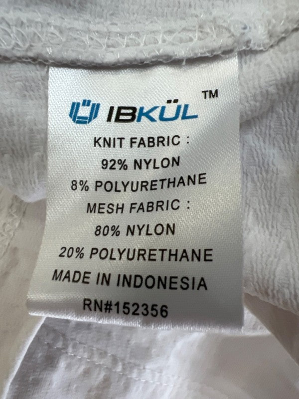IBKUL Women's White Mesh Armpit 1/2 Zip Long Sleeve Athletic Shirt - S image 4