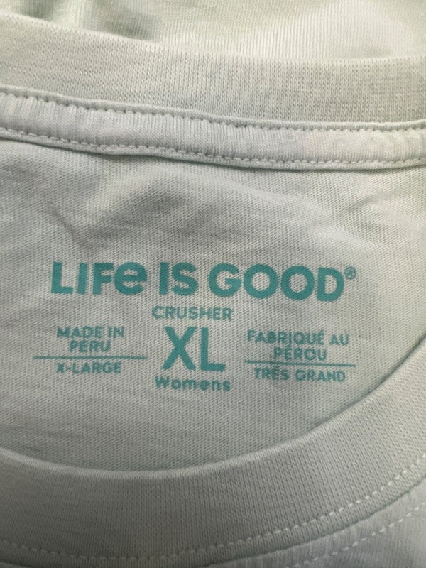 Life is Good Women's Green/Blue Crusher Wildflowers Long Sleeve Shirt - XL image 3