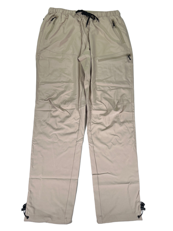 Baleaf Women's Beige Water Resistant Stretch Waist Cargo Hiking Pants - L