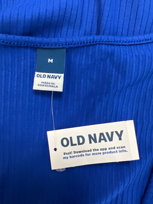 Old Navy Women's Blue Long Sleeve Luxe Crop Shirred Top - M image 3