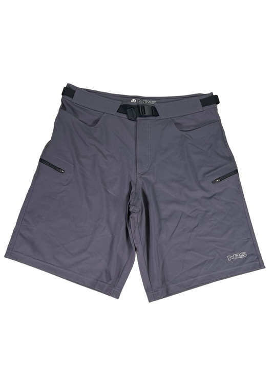 NRS Men's Gray Side Zip Pocket Outdoor Shorts - 34