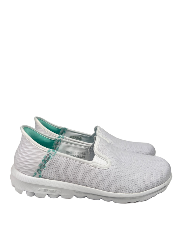 Skechers Women's White Go Walk Travel Fiji Slip On Walking Shoes - 8.5 image 2