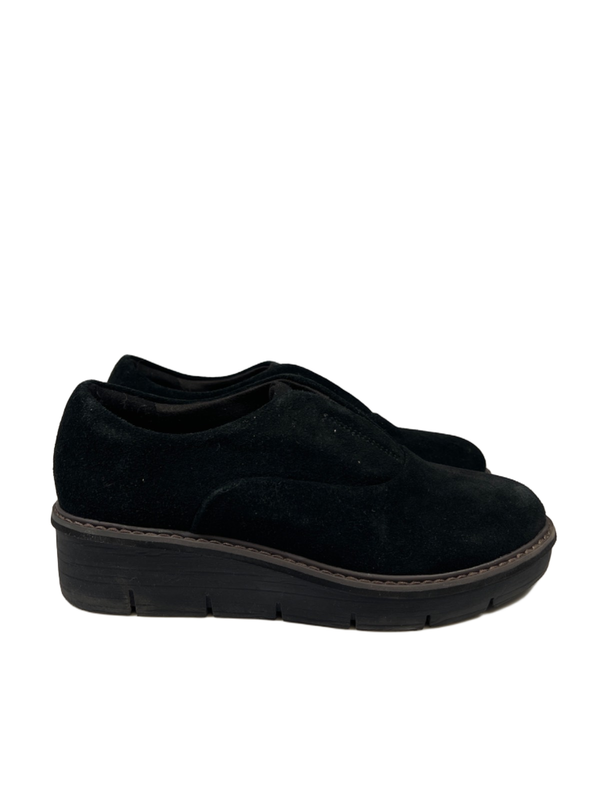 Clarks Collection Women's Black Airabell Sky Slip On Wedge Loafers - 8.5