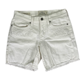 Lucky Brand Women's White Embroidered The Roll Up Denim Jean Shorts - 00/24