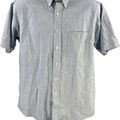 Round Tree and Yorke Men’s Blue Short Sleeve Oxford Button Up Shirt- 15.5