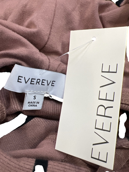 Evereve Women's Brown/Black Striped Long Sleeve Hooded Shirt - S image 3