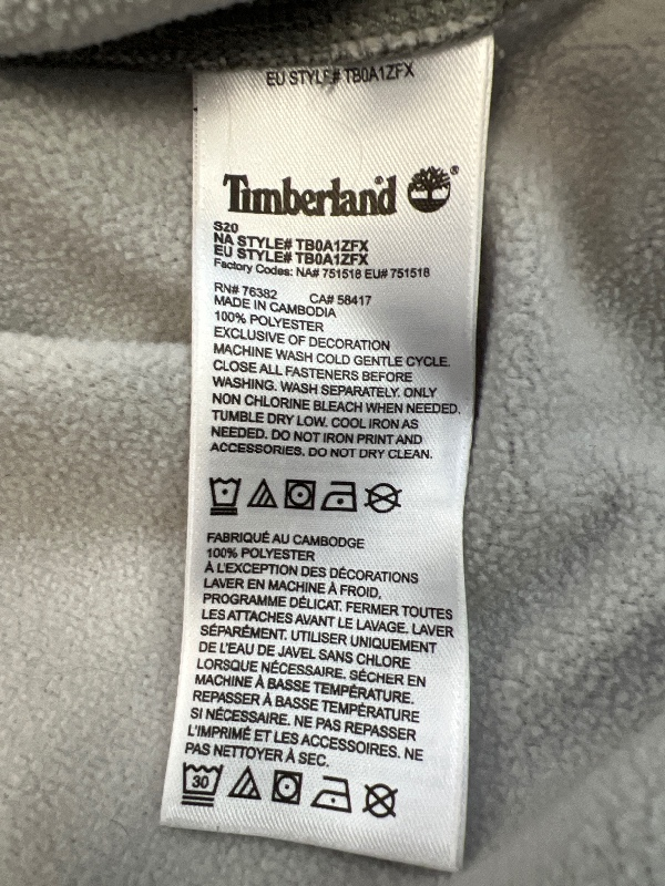 Timberland Men's Gray Fleece Lined 1/4 Zip Pullover Sweatshirt - L image 4