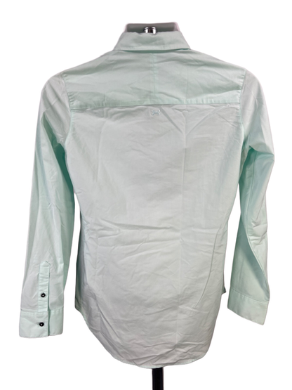 Under Armour Men's Light Blue Loose Long Sleeve Half Button Up Shirt - S image 2