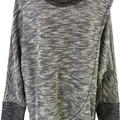 CJ Banks Women’s Black Cowl Neck Long Sleeve Sweater - Plus 2X
