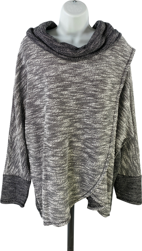CJ Banks Women’s Black Cowl Neck Long Sleeve Sweater - Plus 2X