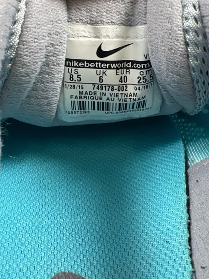 Nike Women's Gray/Blue Flex Eperience RN 4 Lace Up Athletic Shoes - 8.5 image 7