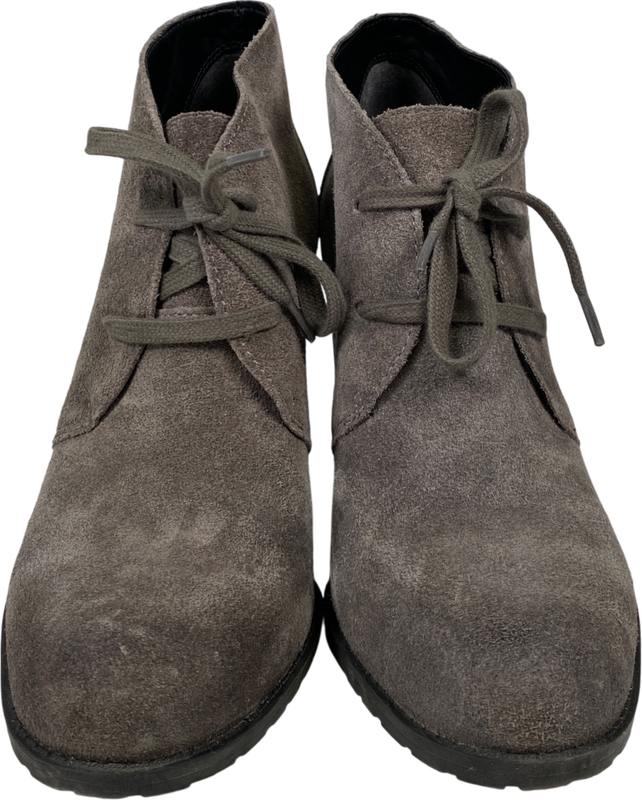 Franco Sarto Women’s Gray Suede Nashville Heeled Ankle Booties - 8.5 image 2