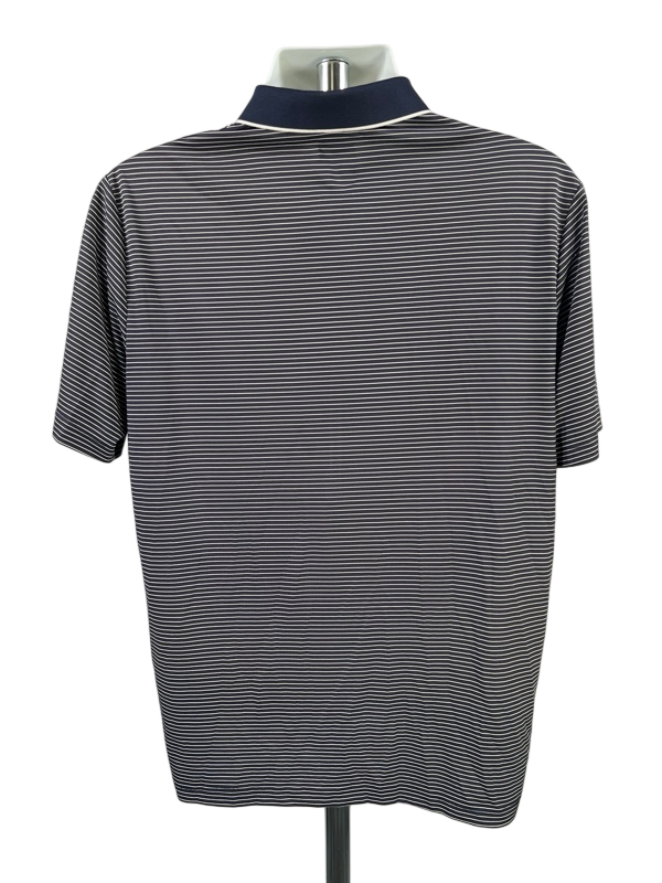 Callaway Men's Blue/White Striped Short Sleeve Athletic Golf Polo - M image 2