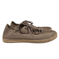 Toms Women's Beige/Suede Lace Up Espadrille Sneakers - 8