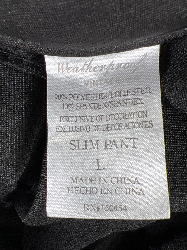 Weatherproof Men's Black Water Repellent Performane Flex Pull On Slim Pants - L image 4
