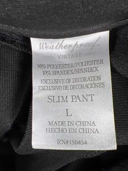 Weatherproof Men's Black Water Repellent Performane Flex Pull On Slim Pants - L image 4