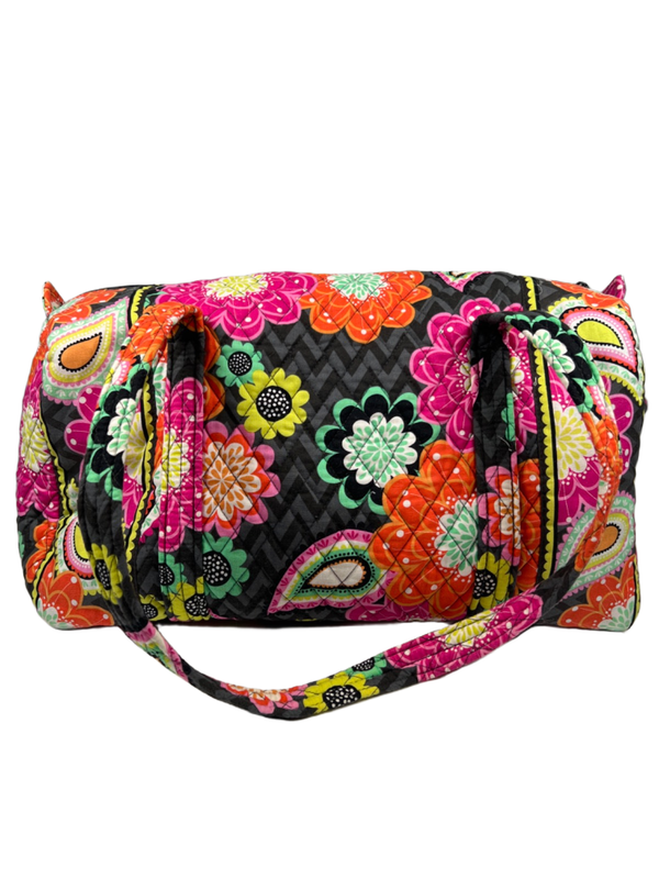 Vera Bradley Orange Ziggy Zinnia Floral Overnight Duffle Two Piece Bag Set image 8