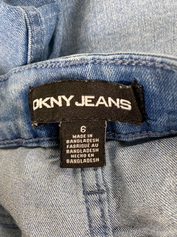 DKNY Women's Light Wash Stretch Drawstring Denim Jean Shorts - 6 image 3