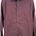 Tahari Men’s Red Regular Fit Stretch Long Sleeve Button Up Shirt - XL