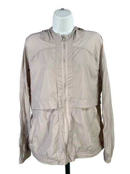 Lululemon Women's Taupe/Gray Hood-Lite Lightweight Windbreaker Jacket - 12