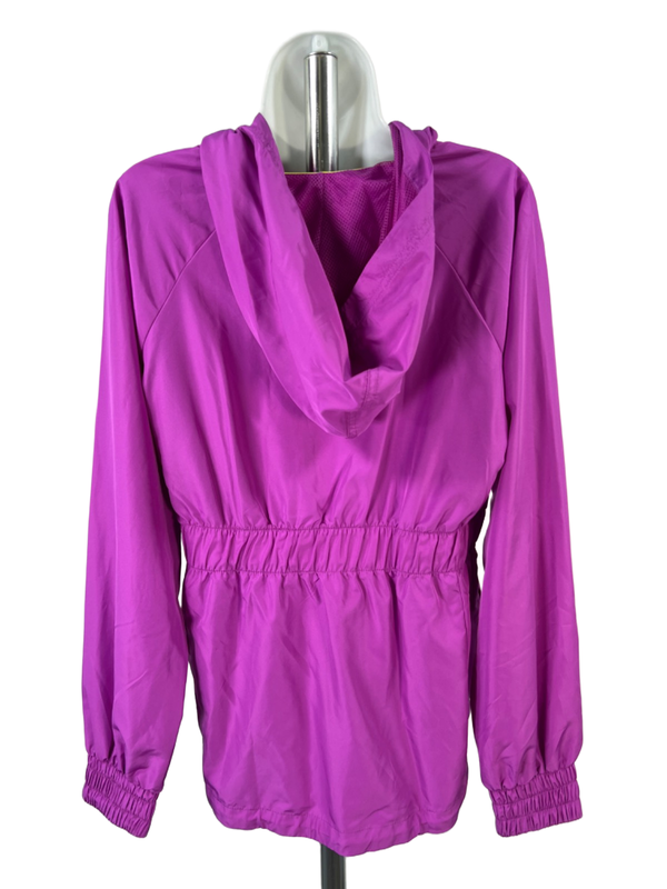 Fila Women's Purple/Green Zip Up Long Sleeve Athletic Windbreaker Jacket - M image 2