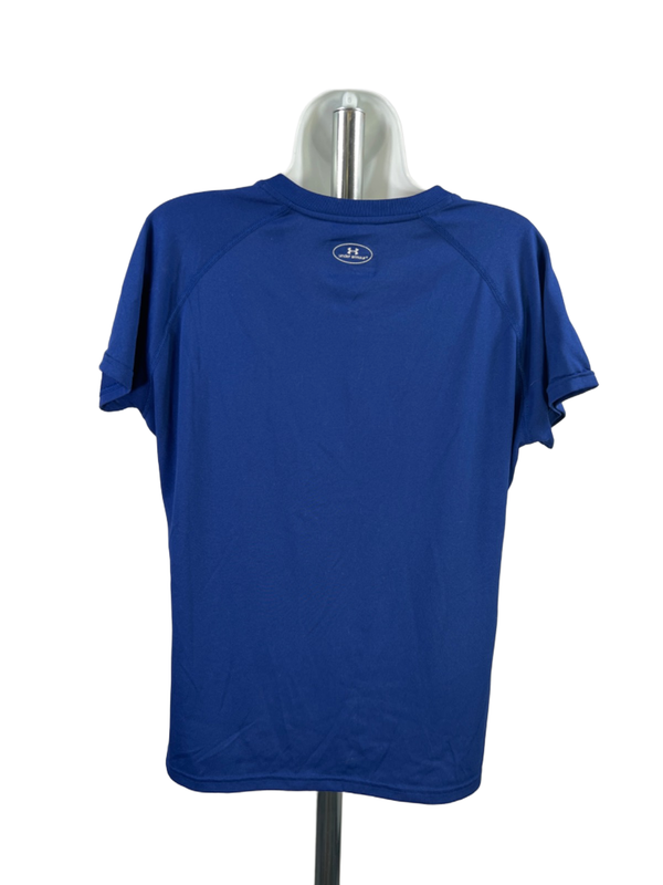 Under Armour Women's Blue Semi-Fitted V Neck Short Sleeve Shirt - L image 2