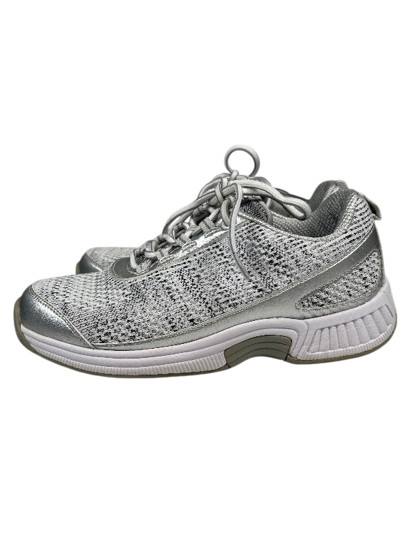 Orthofeet Women's Gray Bio Feet Lace Up Comfort Athletic Shoes - 7 image 5