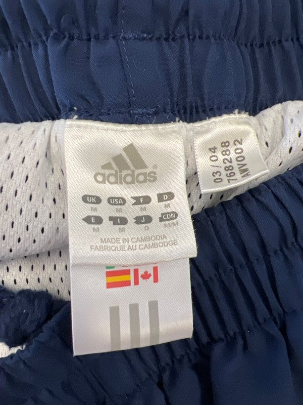 Adidas Men's Blue/Yellow Striped Lined Pull On Athletic Shorts - M image 3