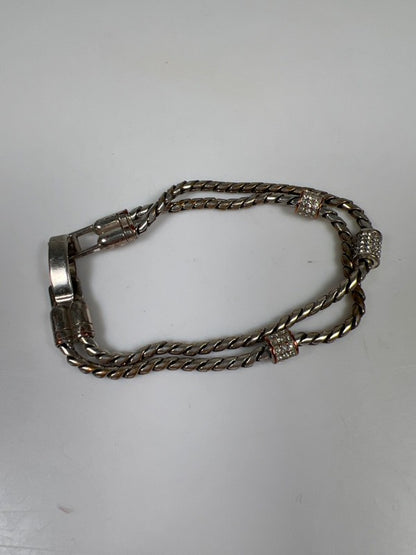 Brighton Women's Silver Plated Twisted Rope Rhinestone Bracelet image 2