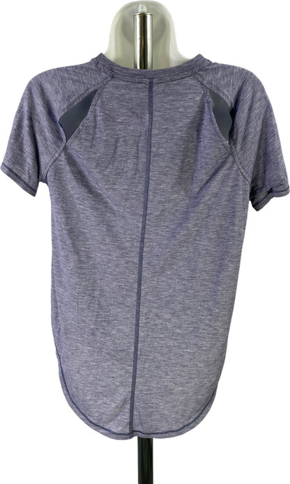 Under Armour Women’s Purple/Blue Heathered Short Slit Sleeve T-Shirt - S image 2
