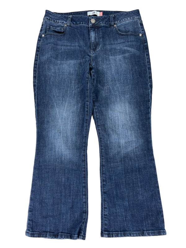 Cabi Women's Dark Wash Kick Back Flare Denim Jeans - 10
