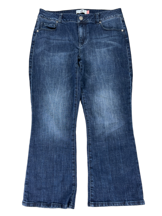Cabi Women's Dark Wash Kick Back Flare Denim Jeans - 10