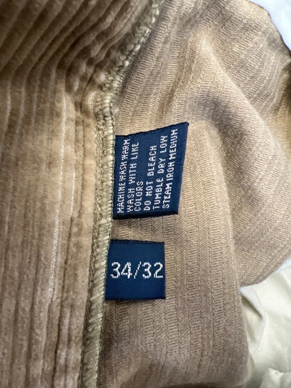 Polo Ralph Lauren Men's Tan Corduroy Classic Fit Andrew Pants - 34x32 image 4