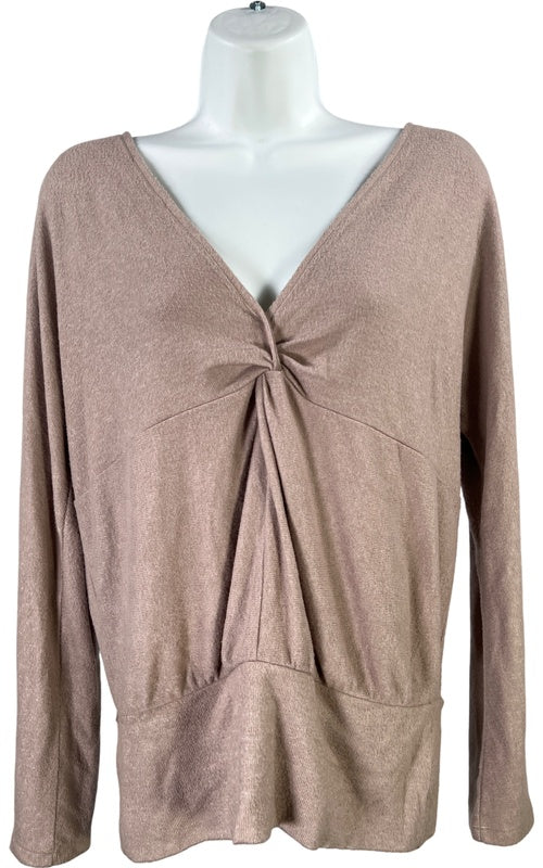 White House Black Market Women’s Gray V-Back Long Sleeve Sweater - S image 2